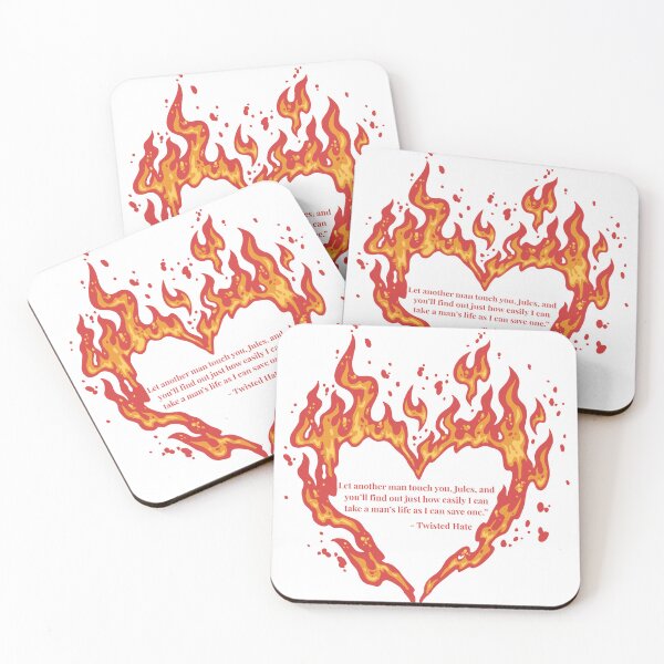 Item preview, Flaming heart book quote designed and sold by Ninjaturtle11.