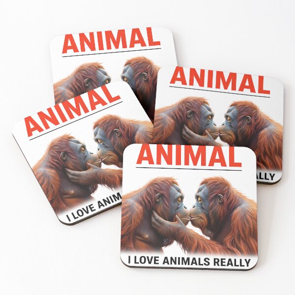 Item preview, KISS ORANGUTANS, ZOOMAGIC PUZZLE, 8K designed and sold by ANIMALS IN LOVE - T- SHIRTS - Zoomagic Puzzle.