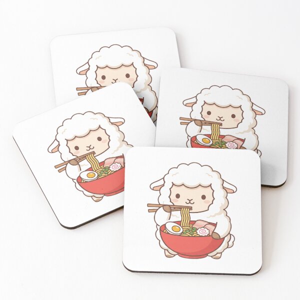 Item preview, Sheep ramen noodles japanese ramen food kawaii cute adorable designed and sold by CheeseBlueprint.