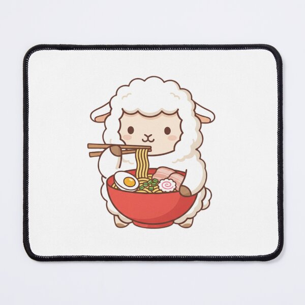 Item preview, Sheep ramen noodles japanese ramen food kawaii cute adorable designed and sold by CheeseBlueprint.