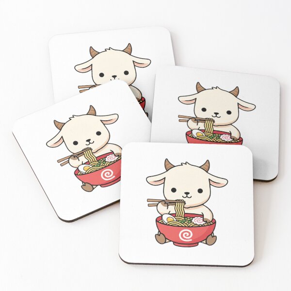 Item preview, Goat ramen noodles japanese ramen food kawaii cute adorable designed and sold by CheeseBlueprint.