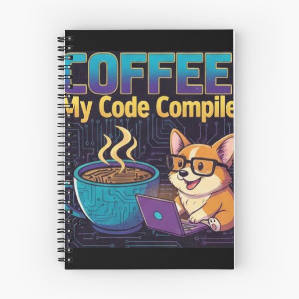 Item preview, Coffee My Code Compiler - Cute Corgi Programmer designed and sold by Bit Canvas.