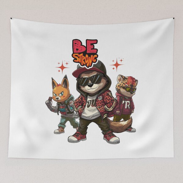 Item preview, Be Strong Cat funny Design designed and sold by Modern-Tropical.