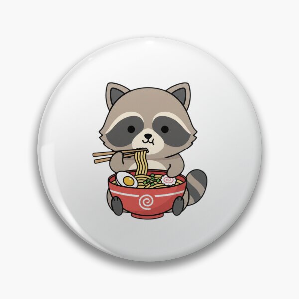 Item preview, Raccoon ramen noodles japanese ramen food kawaii cute adorable designed and sold by CheeseBlueprint.