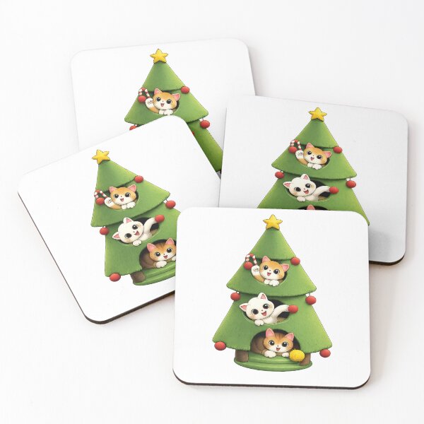 Item preview, Cute Kittens Cat Inside Christmas Tree designed and sold by AntonioJ8.