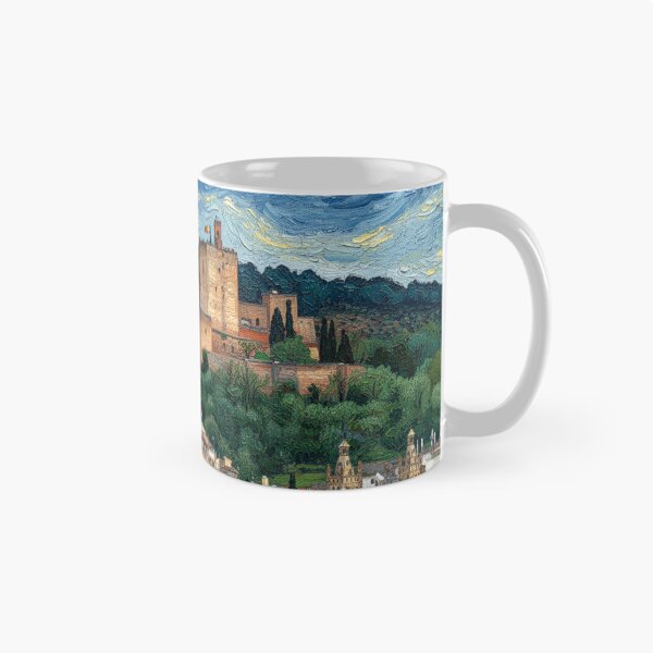 Item preview, Van Gogh-style view of the Alhambra in Granada designed and sold by KukiLdeGuevara.