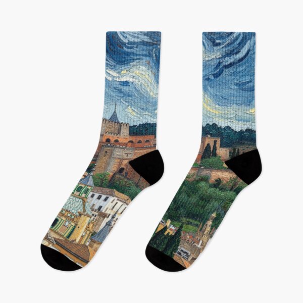 Item preview, Van Gogh-style view of the Alhambra in Granada designed and sold by KukiLdeGuevara.
