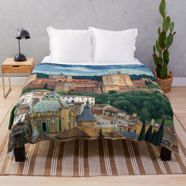 Item preview, Van Gogh-style view of the Alhambra in Granada designed and sold by KukiLdeGuevara.