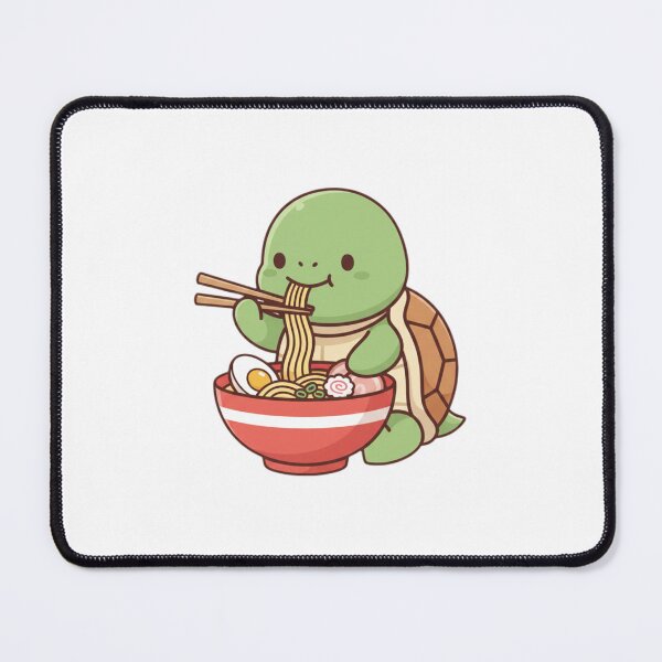 Item preview, Turtle ramen noodles japanese ramen food kawaii cute adorable designed and sold by CheeseBlueprint.