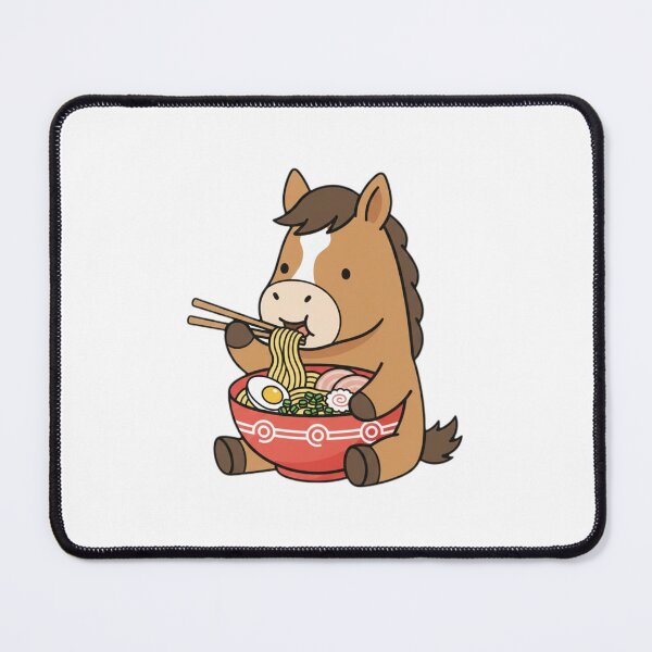 Item preview, Horse ramen noodles japanese ramen food kawaii cute adorable designed and sold by CheeseBlueprint.