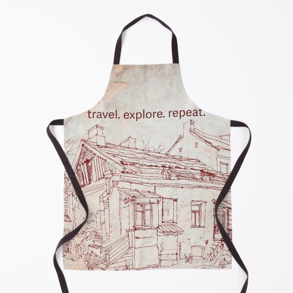 Item preview, travel. explore. repeat. Vilnius, Lithuania lineart with antique background designed and sold by CHASAcreative.