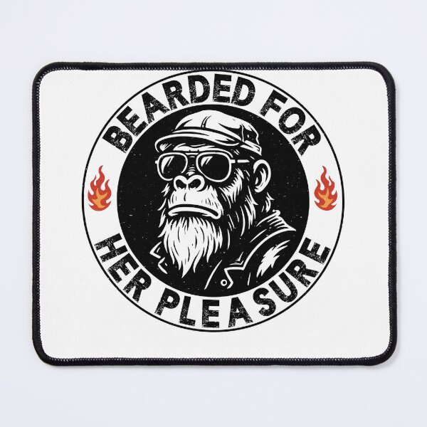 Item preview, Bearded For Her Pleasure - Funny Bearded Monkey designed and sold by gunaone-design.
