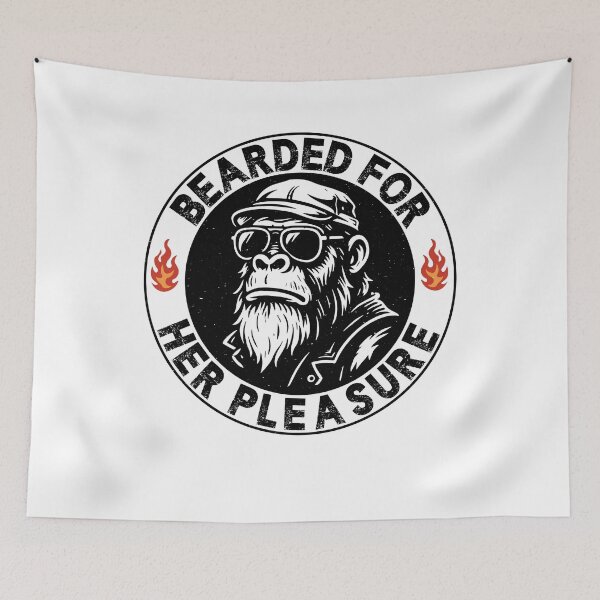 Item preview, Bearded For Her Pleasure - Funny Bearded Monkey designed and sold by gunaone-design.