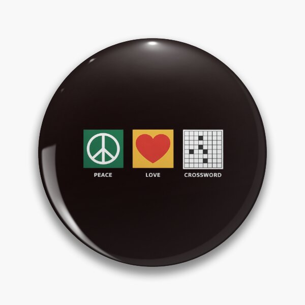 Item preview, Peace Love Crossword Puzzle Geek Numbered Squares gift designed and sold by hettingerchaim.