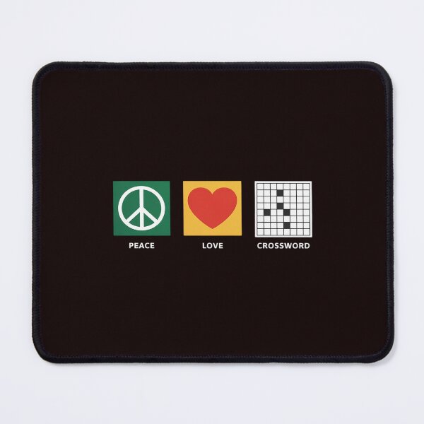 Item preview, Peace Love Crossword Puzzle Geek Numbered Squares gift designed and sold by hettingerchaim.