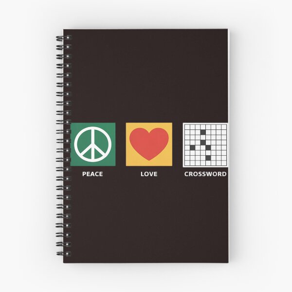 Item preview, Peace Love Crossword Puzzle Geek Numbered Squares gift designed and sold by hettingerchaim.