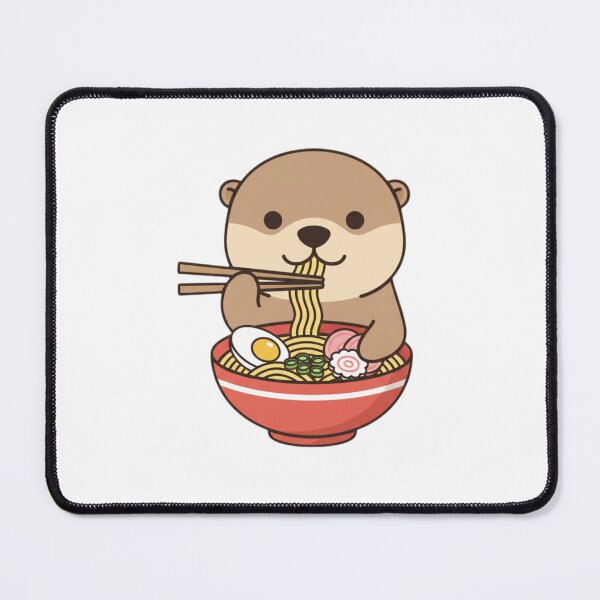 Item preview, Otter ramen noodles japanese ramen food kawaii cute adorable designed and sold by CheeseBlueprint.