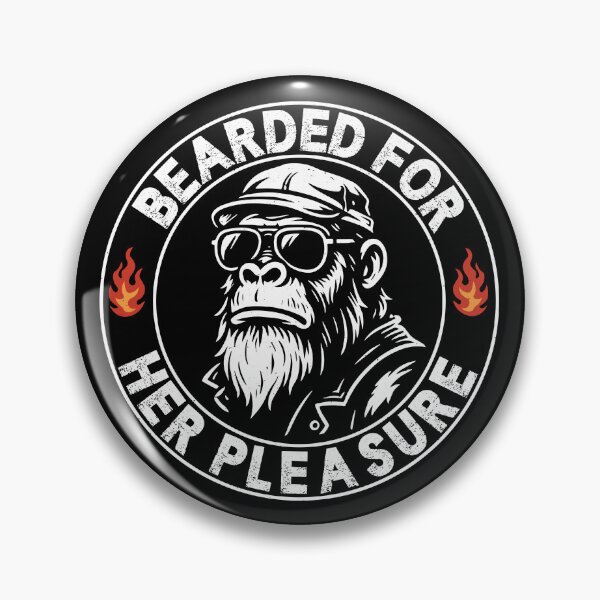 Item preview, Bearded For Her Pleasure - Bearded Dad Funny Monkey Beard designed and sold by gunaone-design.