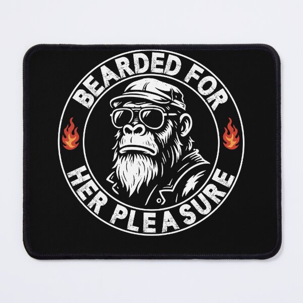 Item preview, Bearded For Her Pleasure - Bearded Dad Funny Monkey Beard designed and sold by gunaone-design.