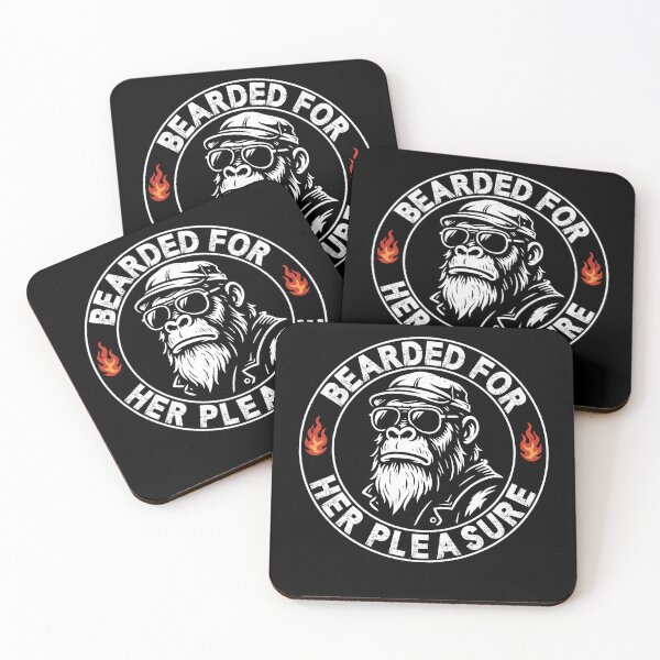 Item preview, Bearded For Her Pleasure - Bearded Dad Funny Monkey Beard designed and sold by gunaone-design.