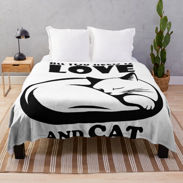 Item preview, All You Need Love Cat Lover Art designed and sold by DrawDrip.