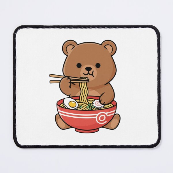 Item preview, Bear ramen noodles japanese ramen food kawaii cute adorable designed and sold by CheeseBlueprint.