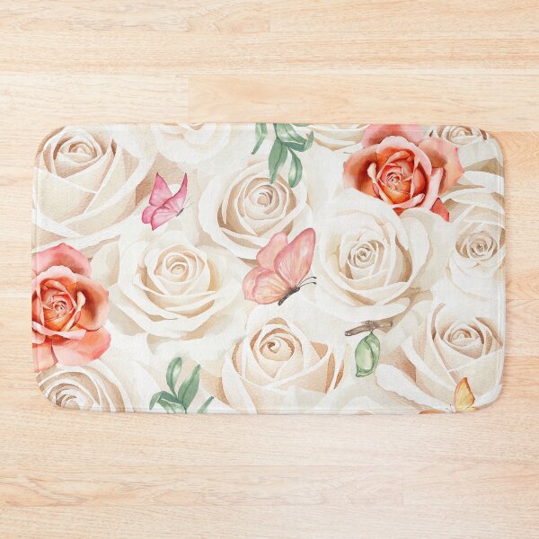 Item preview, Roses And Butterflies Watercolor Pattern designed and sold by Flip Your Pancake.