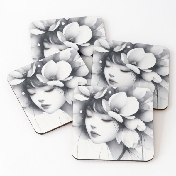 Item preview, Charming Lady in Elegant Black and White Portrait designed and sold by ideandesign.