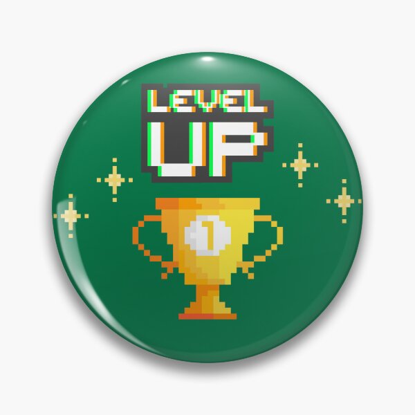 Item preview, Level Up Gold Trophy Pixel Art – Retro Gamer Achievement designed and sold by DoveVonBucket.