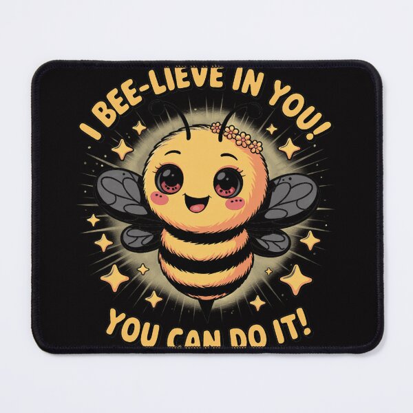 Item preview, I Bee-Lieve in You! You Can Do It! Cute Bee Pun designed and sold by demarioTTS.