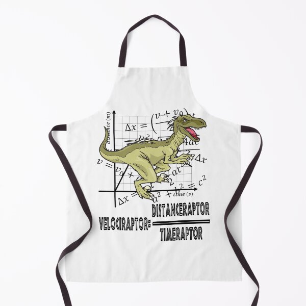 Item preview, Funny Nerdy Velociraptor Distanceraptor Over Timeraptor Math Teacher Black Text designed and sold by MathWare MathClips.