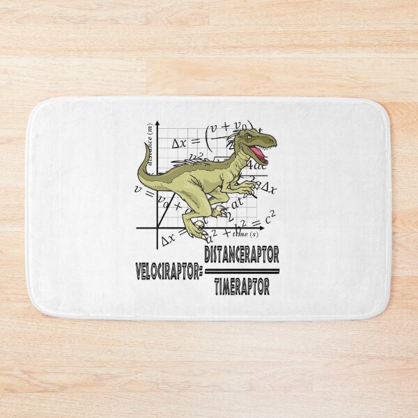 Item preview, Funny Nerdy Velociraptor Distanceraptor Over Timeraptor Math Teacher Black Text designed and sold by MathWare MathClips.
