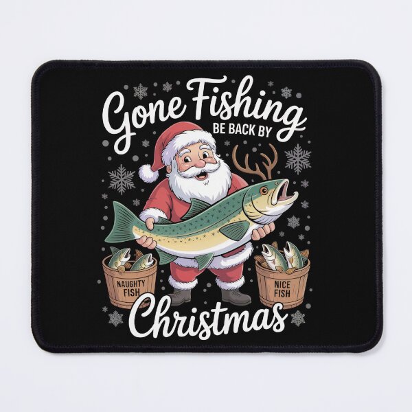Item preview, Gone Fishing Christmas Santa Illustration designed and sold by SoftStyleStudio ⭐⭐⭐.