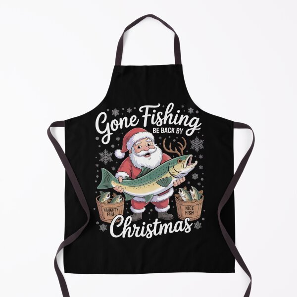 Item preview, Gone Fishing Christmas Santa Illustration designed and sold by SoftStyleStudio ⭐⭐⭐.
