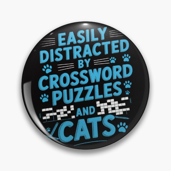 Item preview, Easily Distracted By Crossword Puzzles And Cats Puzzle designed and sold by demarioTTS.