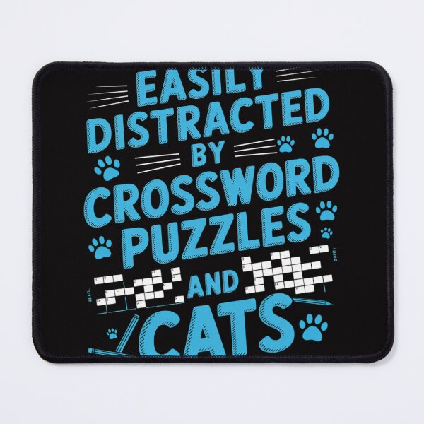 Item preview, Easily Distracted By Crossword Puzzles And Cats Puzzle designed and sold by demarioTTS.