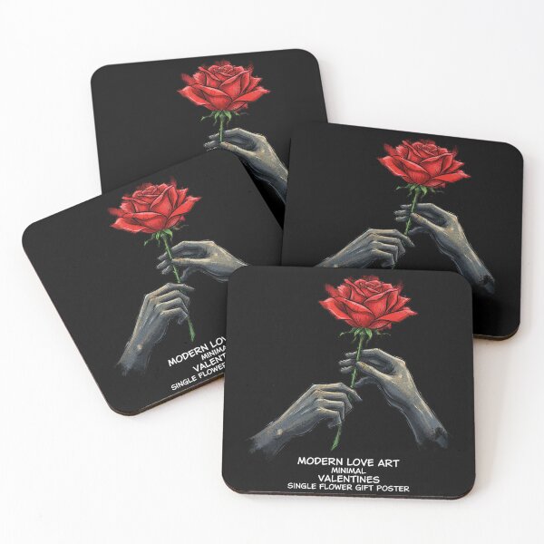 Item preview, Minimal Love Red Rose in Metallic Hands designed and sold by VisualRotaStudio .