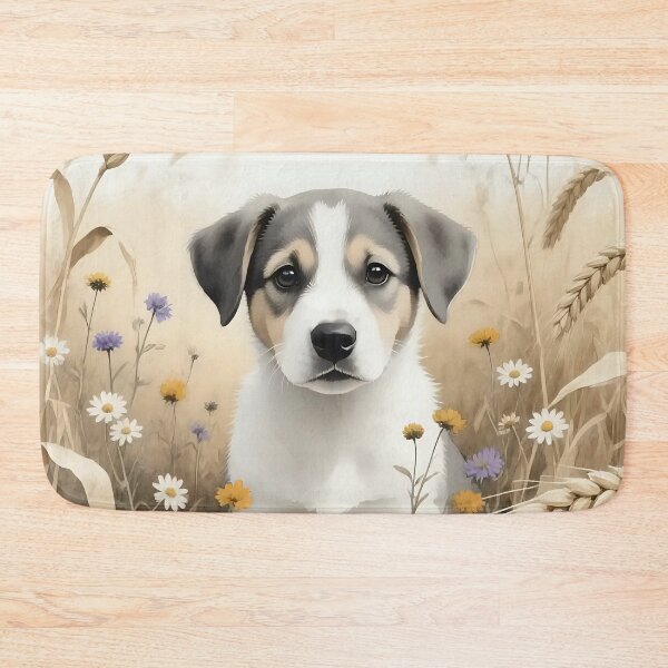 Item preview, Puppy dog playing in a field.  designed and sold by Nomad-Maynard.