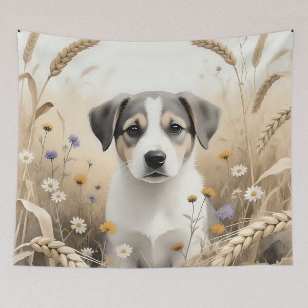 Item preview, Puppy dog playing in a field.  designed and sold by Nomad-Maynard.