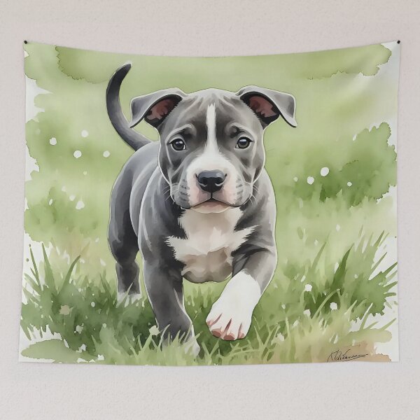 Item preview, Puppy dog playing in a field.  designed and sold by Nomad-Maynard.