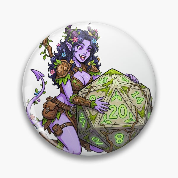 Artikelvorschau, Nature's Natural 20: Tiefling Druid Dice Goblin entworfen und verkauft von SkinnyFlatWhite.