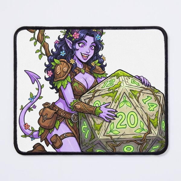 Item preview, Nature's Natural 20: Tiefling Druid Dice Goblin designed and sold by SkinnyFlatWhite.