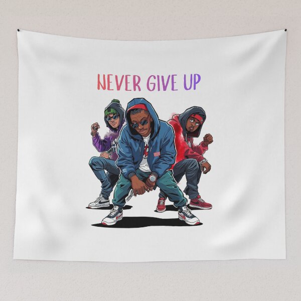 Item preview, Never Give up Motivation Typography designed and sold by Modern-Tropical.