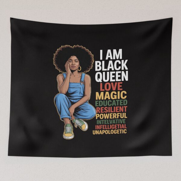 Item preview, Womens Black History Month, I Am Black Queen Beautiful Magic designed and sold by portcrysral.
