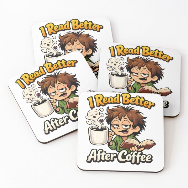 Item preview, "I Read Better After Coffee - Funny Bookworm Book Lover Design for Caffeine Addicts and Readers" designed and sold by DesignRush786.
