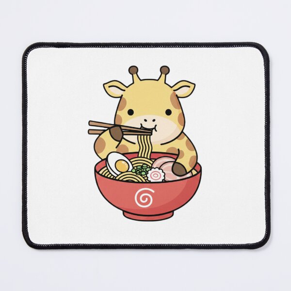 Item preview, Giraffe ramen noodles japanese ramen food kawaii cute adorable designed and sold by CheeseBlueprint.