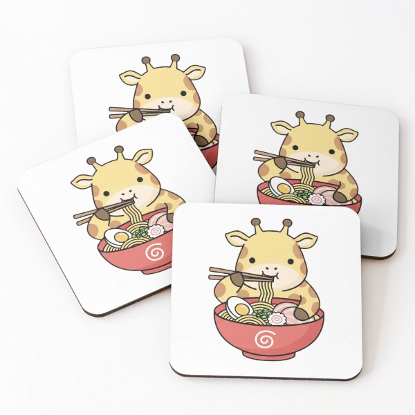 Item preview, Giraffe ramen noodles japanese ramen food kawaii cute adorable designed and sold by CheeseBlueprint.