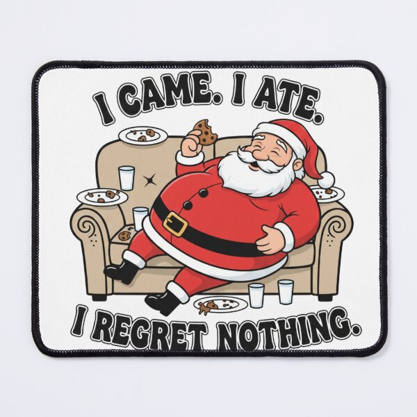 Item preview, I Came I Ate I Regret Nothing Santa Art designed and sold by EllsLittleStore.
