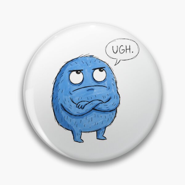 Item preview, Grumpy Blue Monster designed and sold by PoolsidePaws.
