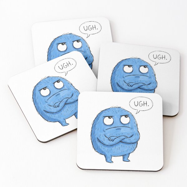 Item preview, Grumpy Blue Monster designed and sold by PoolsidePaws.